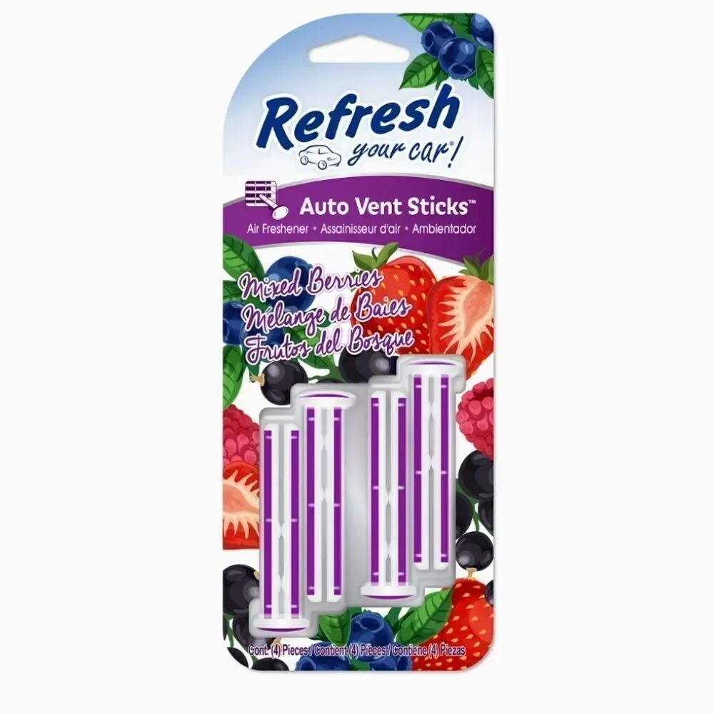Refresh Auto Vent Sticks pk Of 8 Mixed Berries